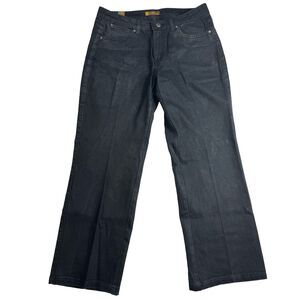 Wrangler Aura Jeans Womens Size 10R Black Denim 32x30 Bootcut‎